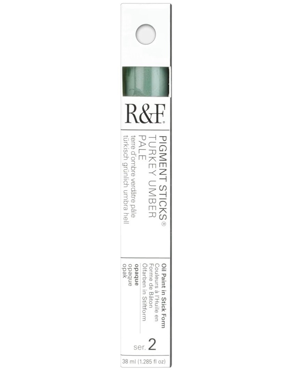 R&F Paint Stick Turkey Umber Pale Pigment Stick - Green